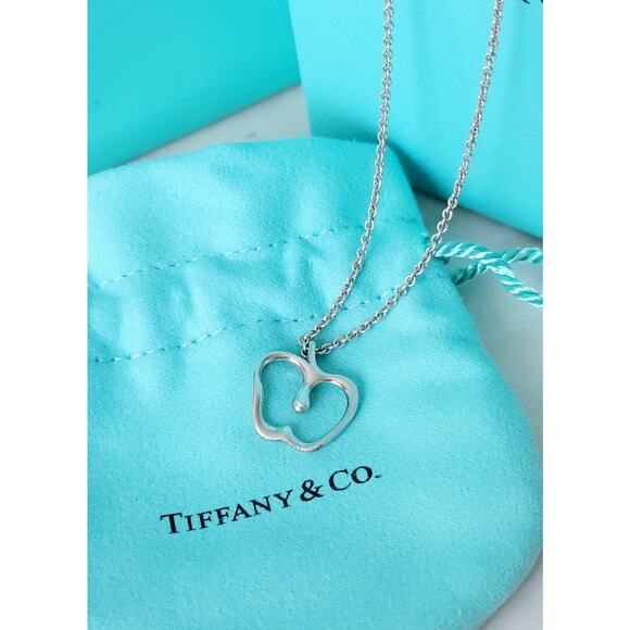 TIffany & Co. Peretti Silver Apple Necklace - Picture 6 of 9